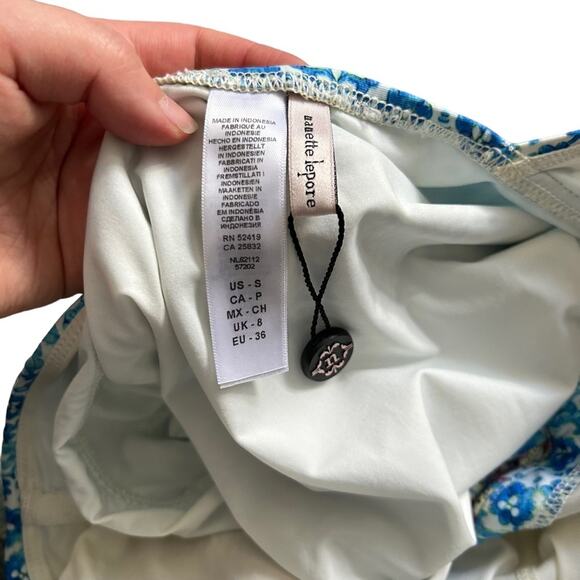 Nanette Lepore Seductress Seaside Tile Swimsuit Blue Size S - Picture 11 of 13